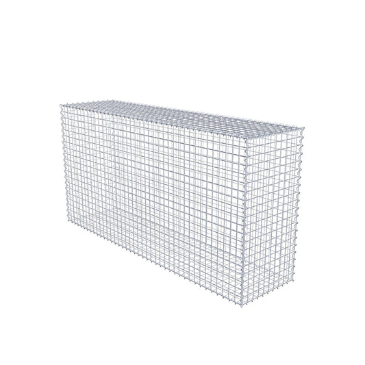 Gabion 200 cm x 100 cm x 50 cm (L x H x D), maskestørrelse 5 cm x 5 cm, spiral