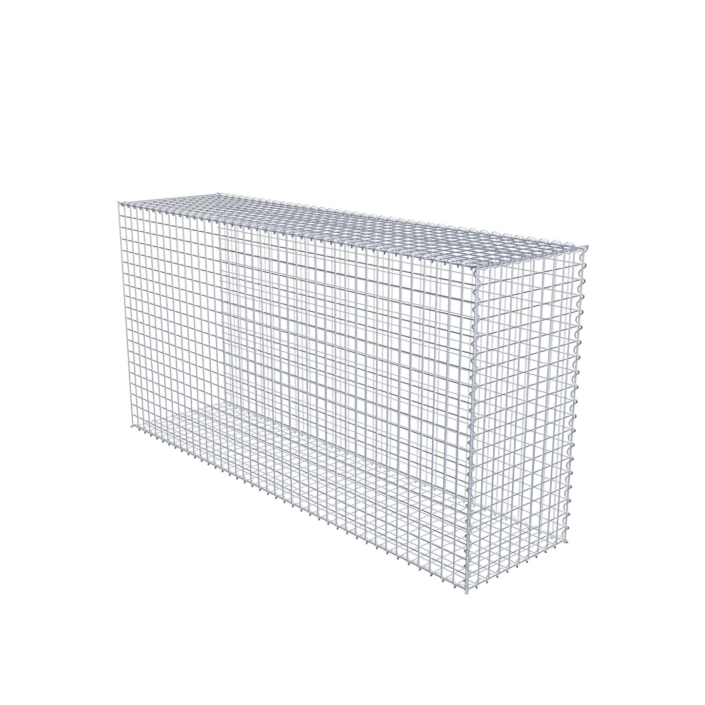 Gabion rapporté type 2 200 cm x 100 cm x 50 cm (L x H x P), mailles 5 cm x 5 cm, spirale