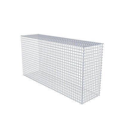 Gabion rapporté type 2 200 cm x 100 cm x 50 cm (L x H x P), mailles 5 cm x 5 cm, spirale