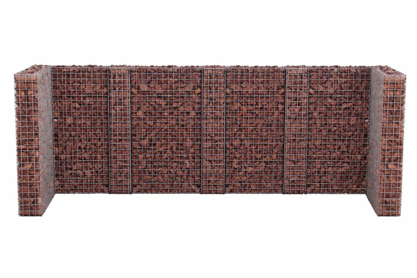 Gabionen Mülltonnenbox  4 Tonnen, 60120 l, 115 cm Höhe