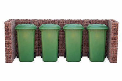 Gabionen Mülltonnenbox  4 Tonnen, 60120 l, 115 cm Höhe