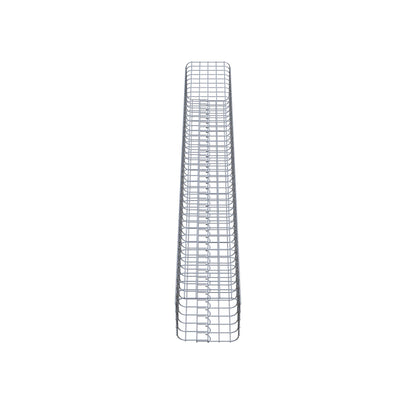 Colonne de gabion carrée galvanisée à chaud, 27 cm x 27 cm, 200 cm de hauteur, MW 5 cm x 5 cm