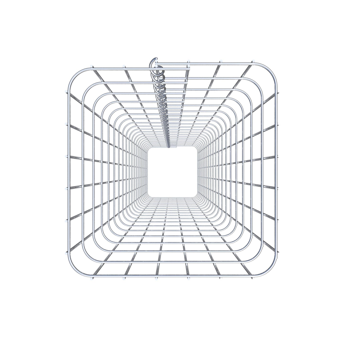 Gabionensäule eckig feuerverzinkt, 32 cm x 32 cm, 200 cm Höhe, MW 5 x 10 cm