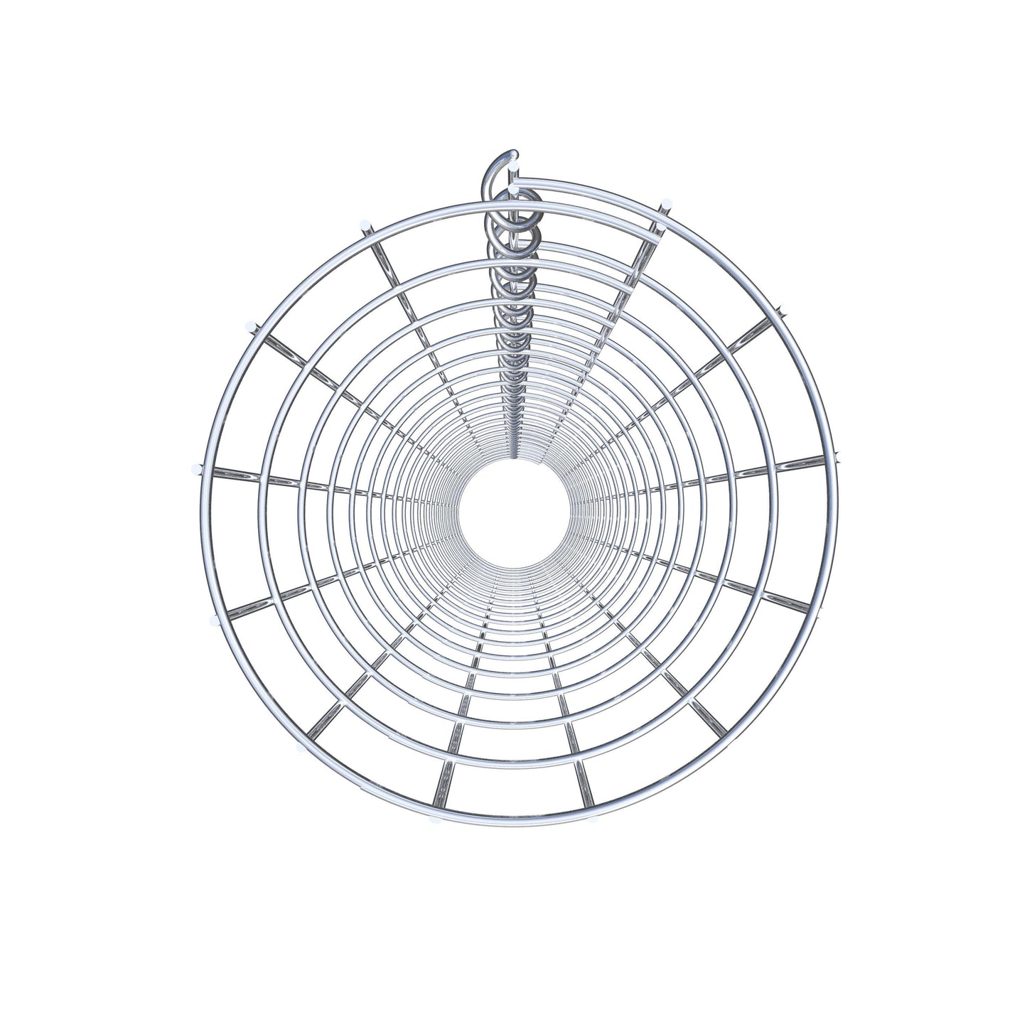 Schanskorfzuil, rond, thermisch verzinkt, diameter 22 cm, hoogte 200 cm, MW 5 cm x 10 cm