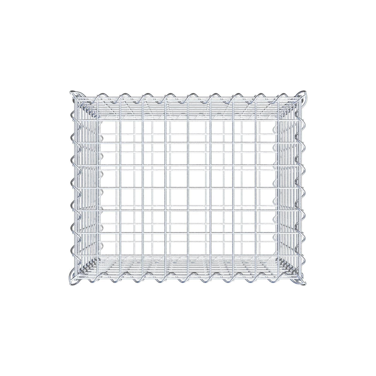 Gabião 50 cm x 40 cm x 40 cm (C x A x P), malhagem 5 cm x 5 cm, espiral
