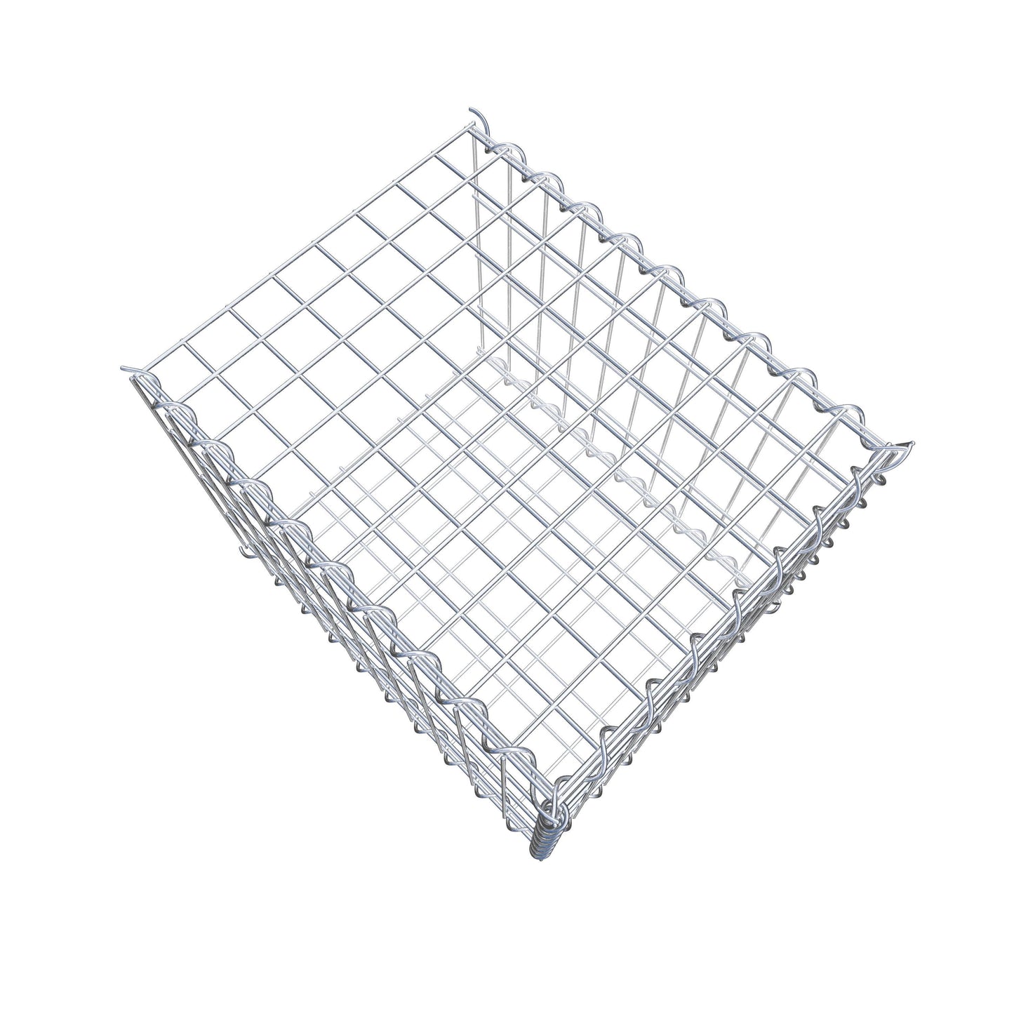 Gabião tipo 2 50 cm x 40 cm x 40 cm (C x A x P), malhagem 5 cm x 10 cm, espiral