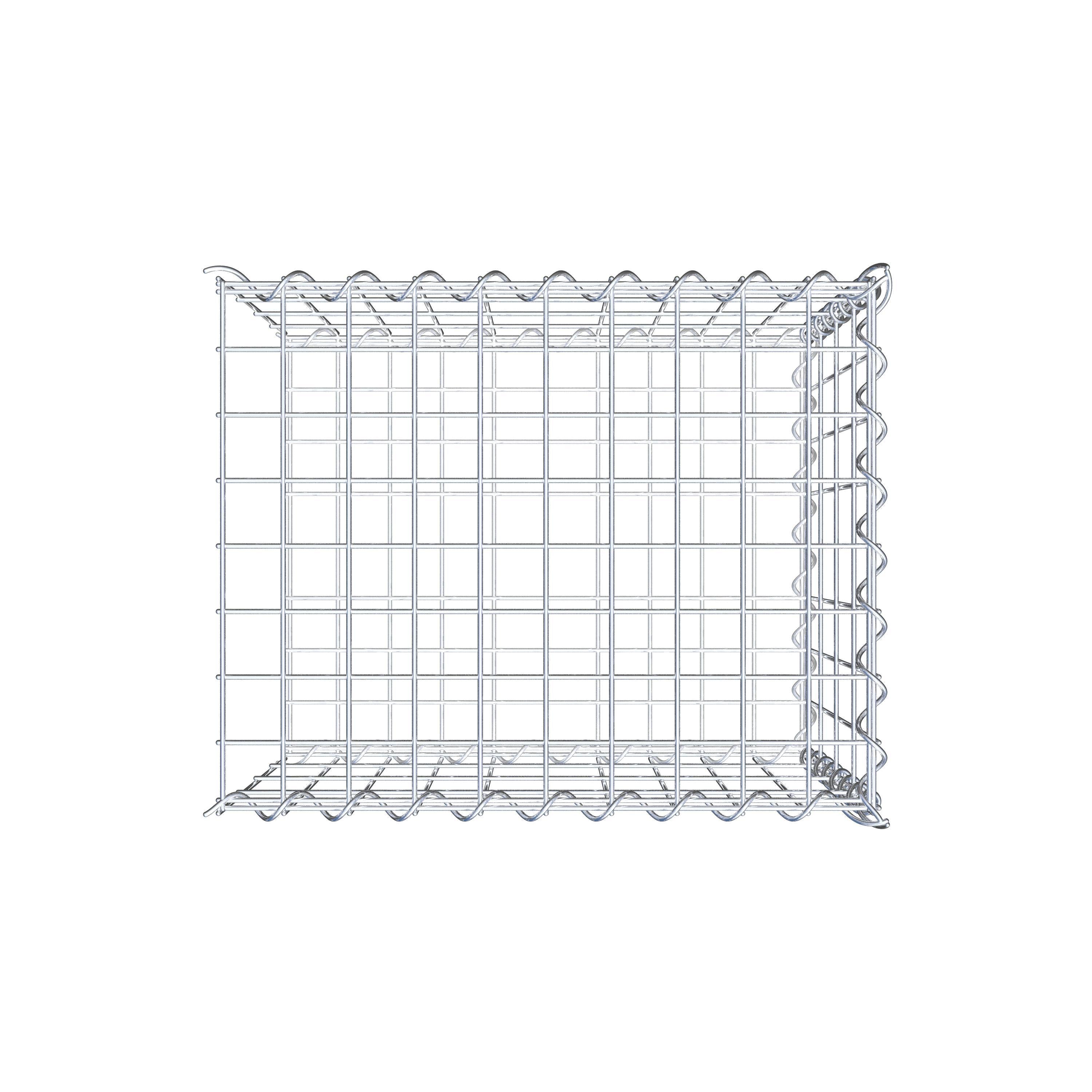 Gabião tipo 2 50 cm x 40 cm x 40 cm (C x A x P), malhagem 5 cm x 10 cm, espiral