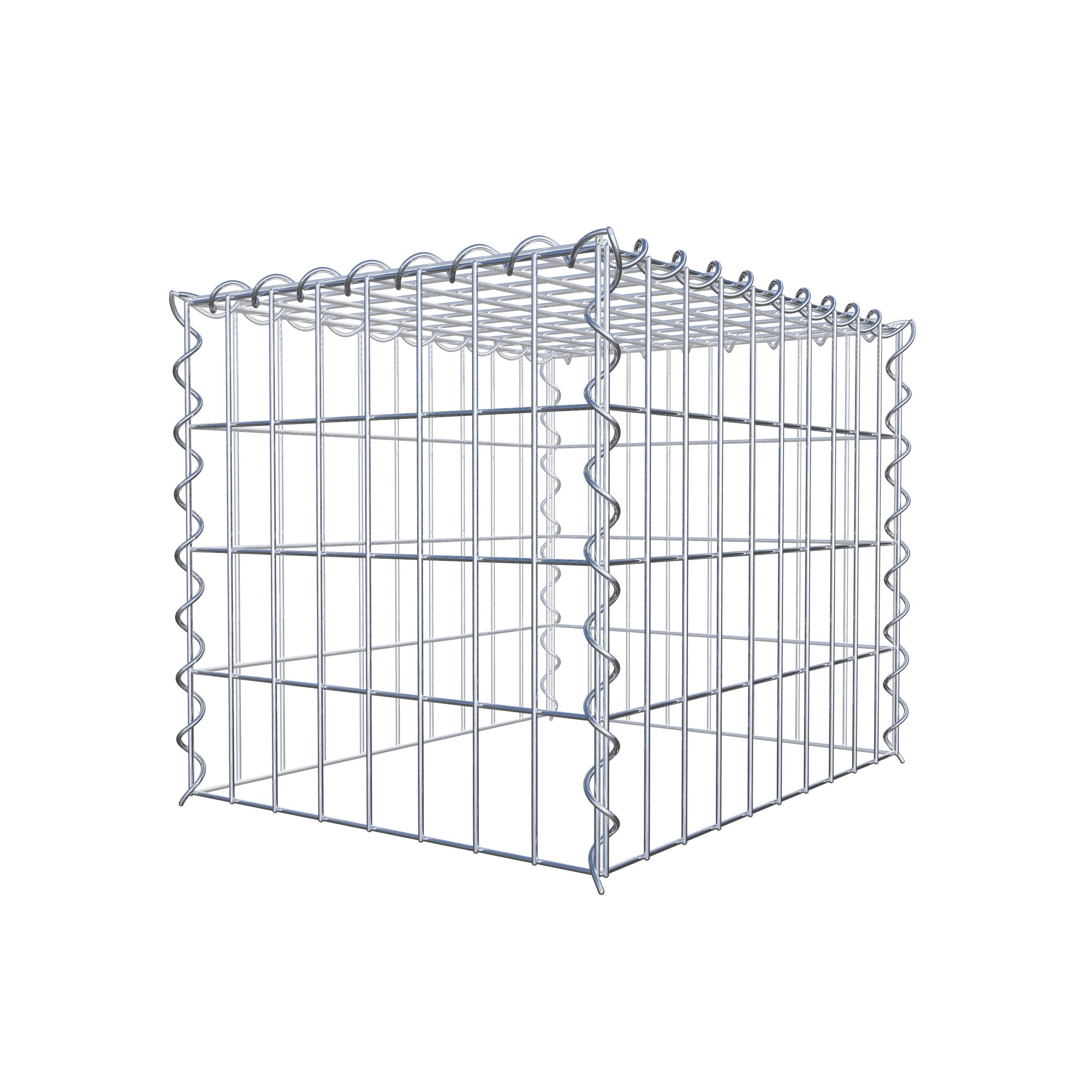 Grown-on gabion type 3 50 cm x 40 cm x 40 cm (L x H x D), mesh size 5 cm x 10 cm, spiral