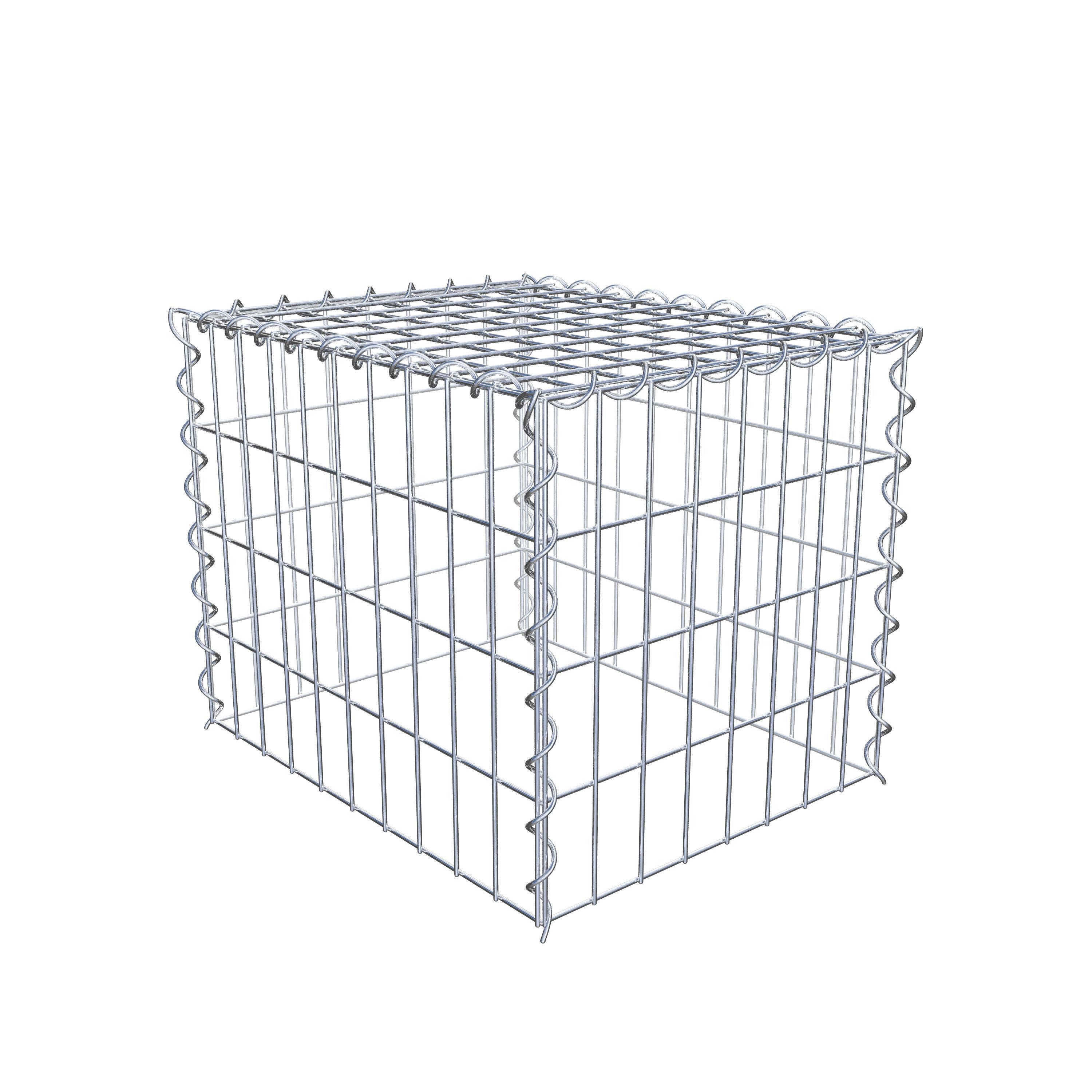 Grown-on gabion type 3 50 cm x 40 cm x 40 cm (L x H x D), mesh size 5 cm x 10 cm, spiral