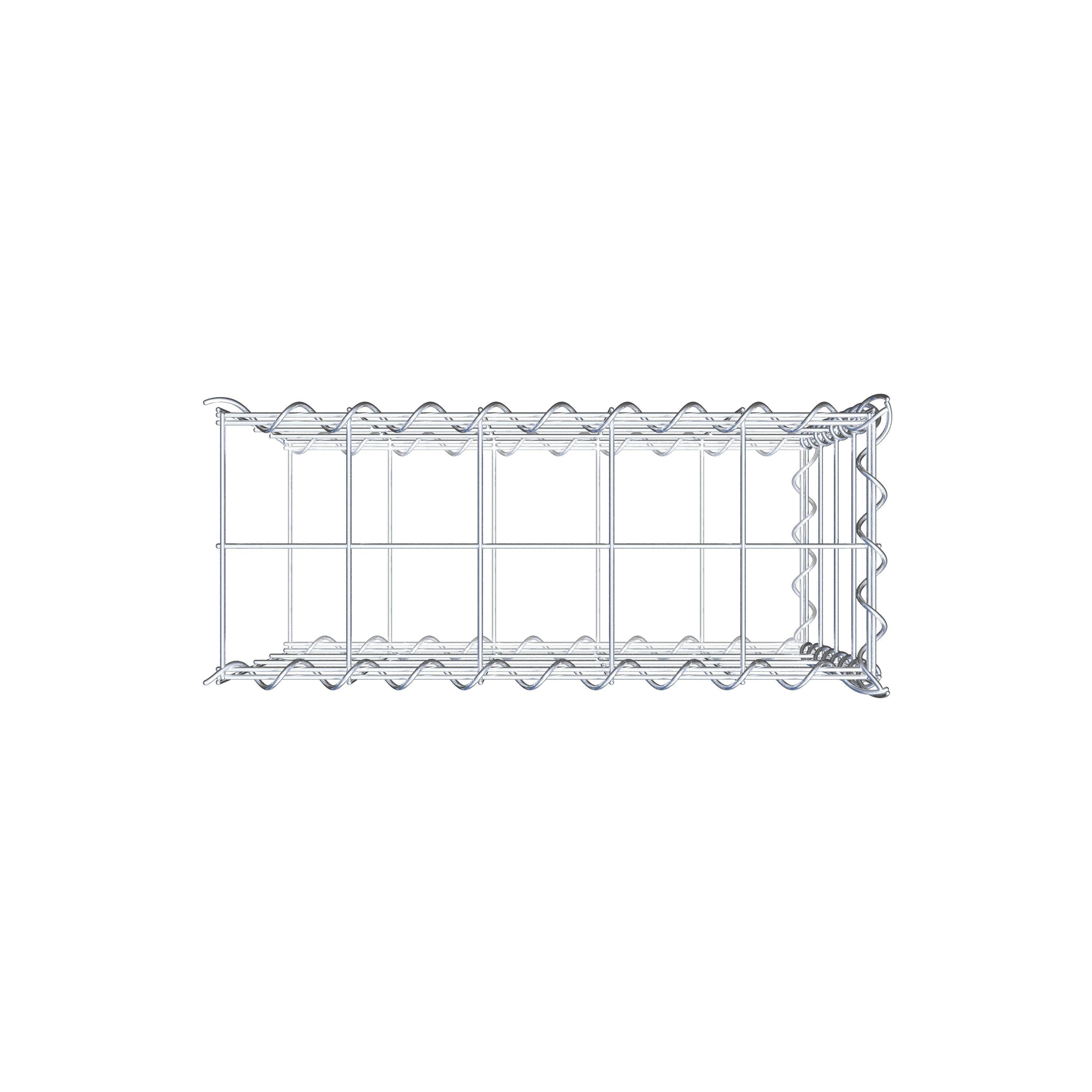 Gabião tipo 2 50 cm x 40 cm x 20 cm (C x A x P), malhagem 10 cm x 10 cm, espiral