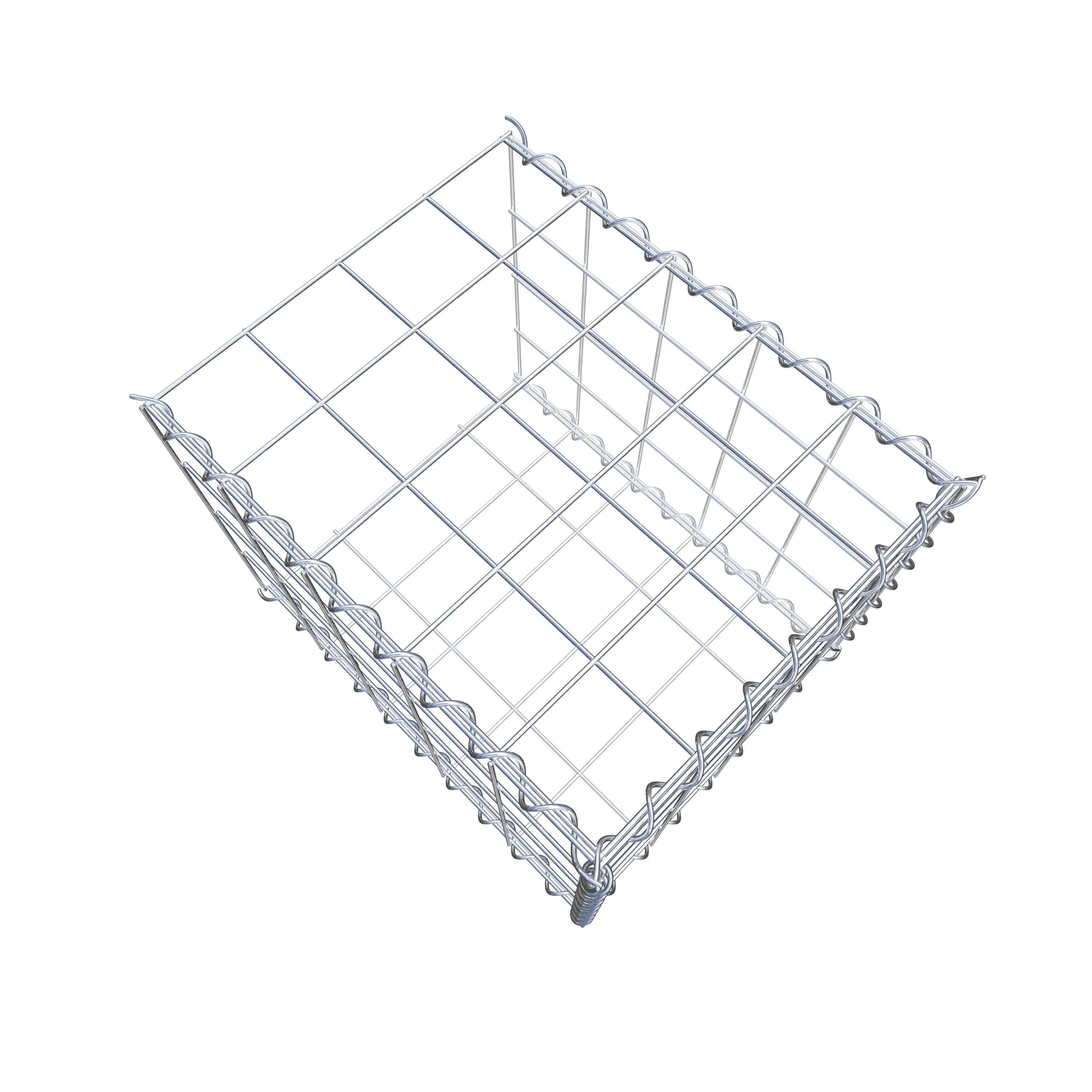 Gabião tipo 2 50 cm x 40 cm x 40 cm (C x A x P), malhagem 10 cm x 10 cm, espiral