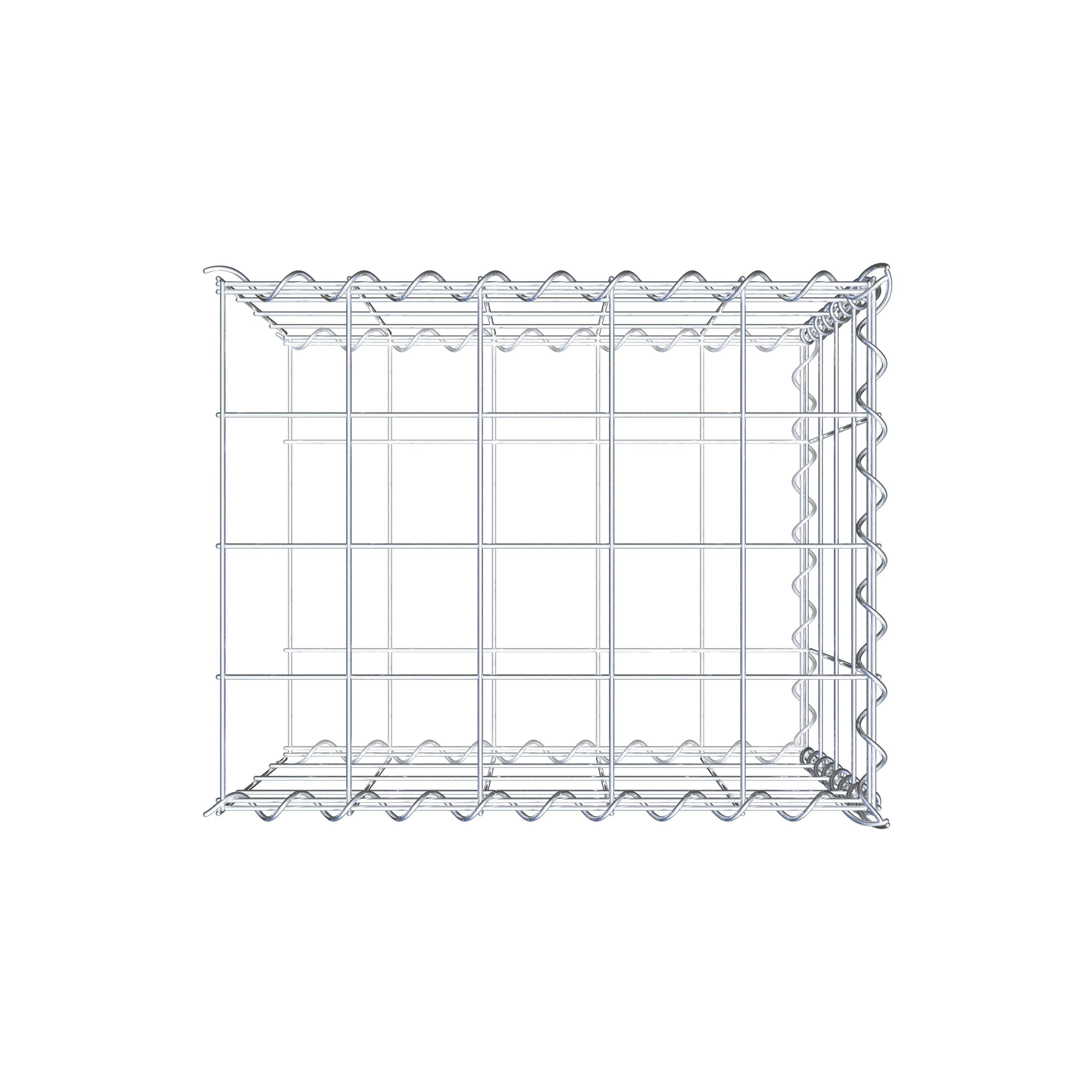 Gabião tipo 2 50 cm x 40 cm x 40 cm (C x A x P), malhagem 10 cm x 10 cm, espiral