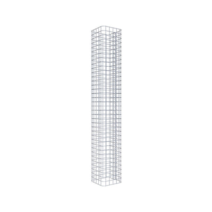 Coluna de gabião 27 x 27 cm MW 5 x 5 cm quadrado