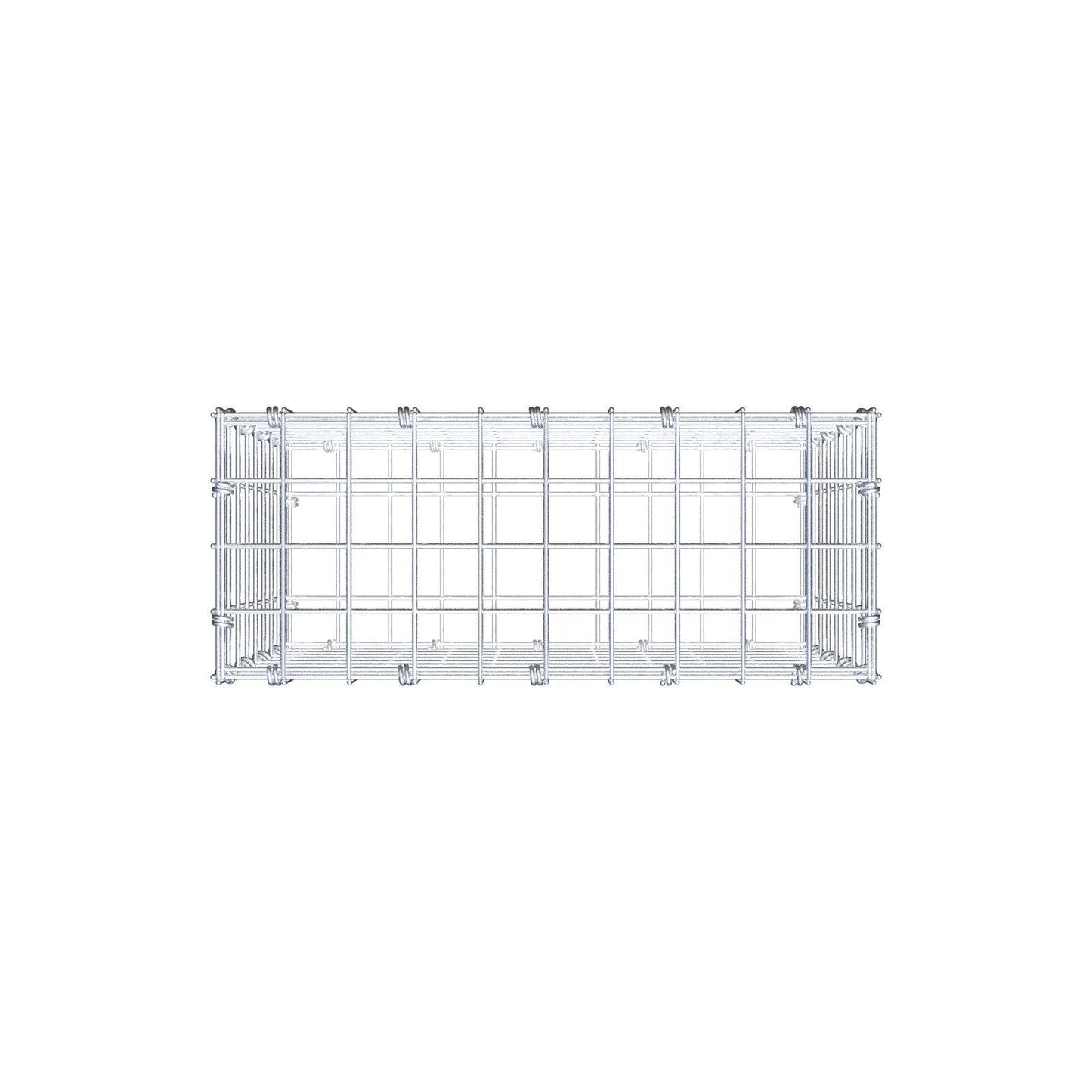 Gabbione 50 cm x 40 cm x 20 cm (L x H x P), maglia 5 x 5 cm, anello a spirale
