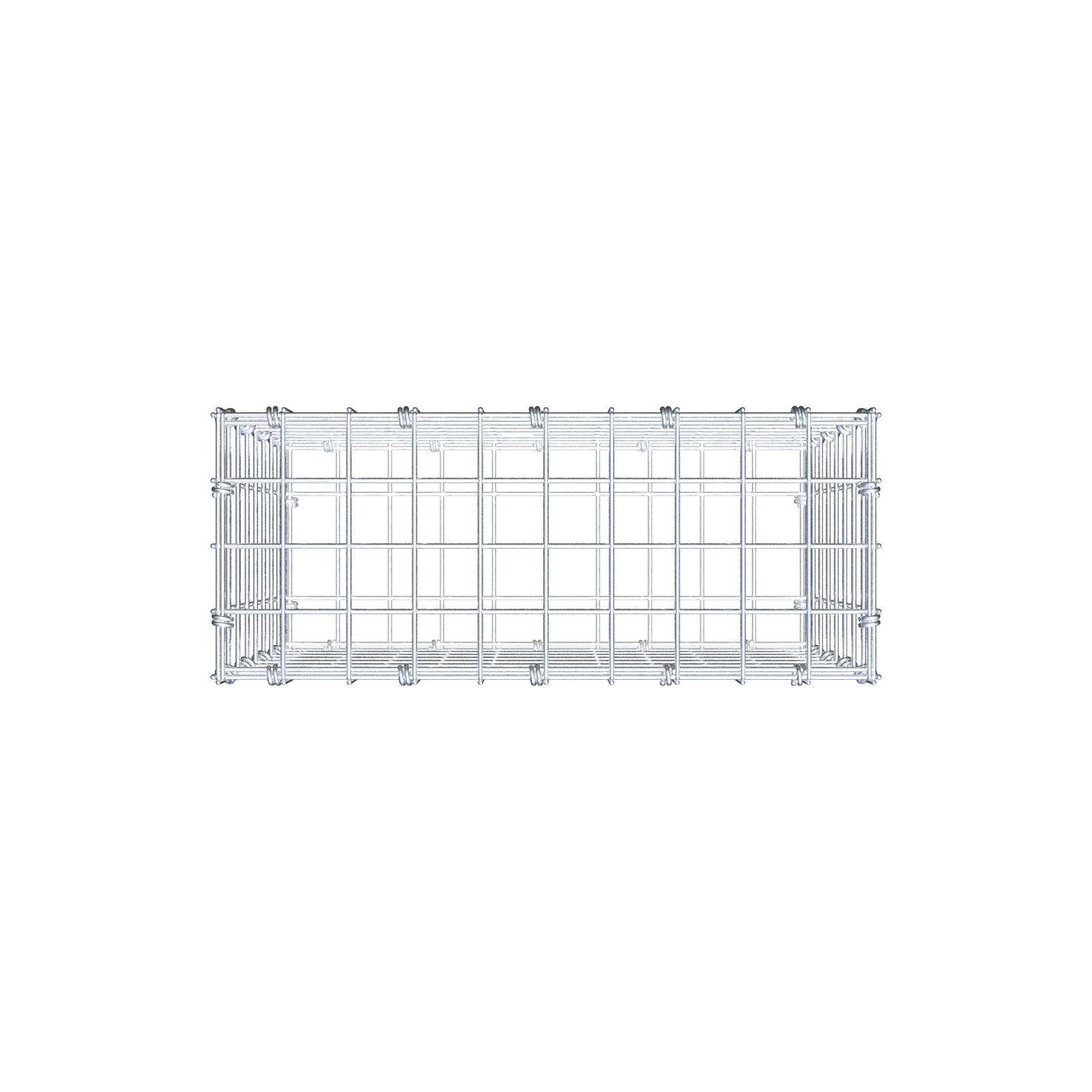 Gabion 50 cm x 40 cm x 20 cm (L x H x D), maskstorlek 5 x 5 cm, spiralring