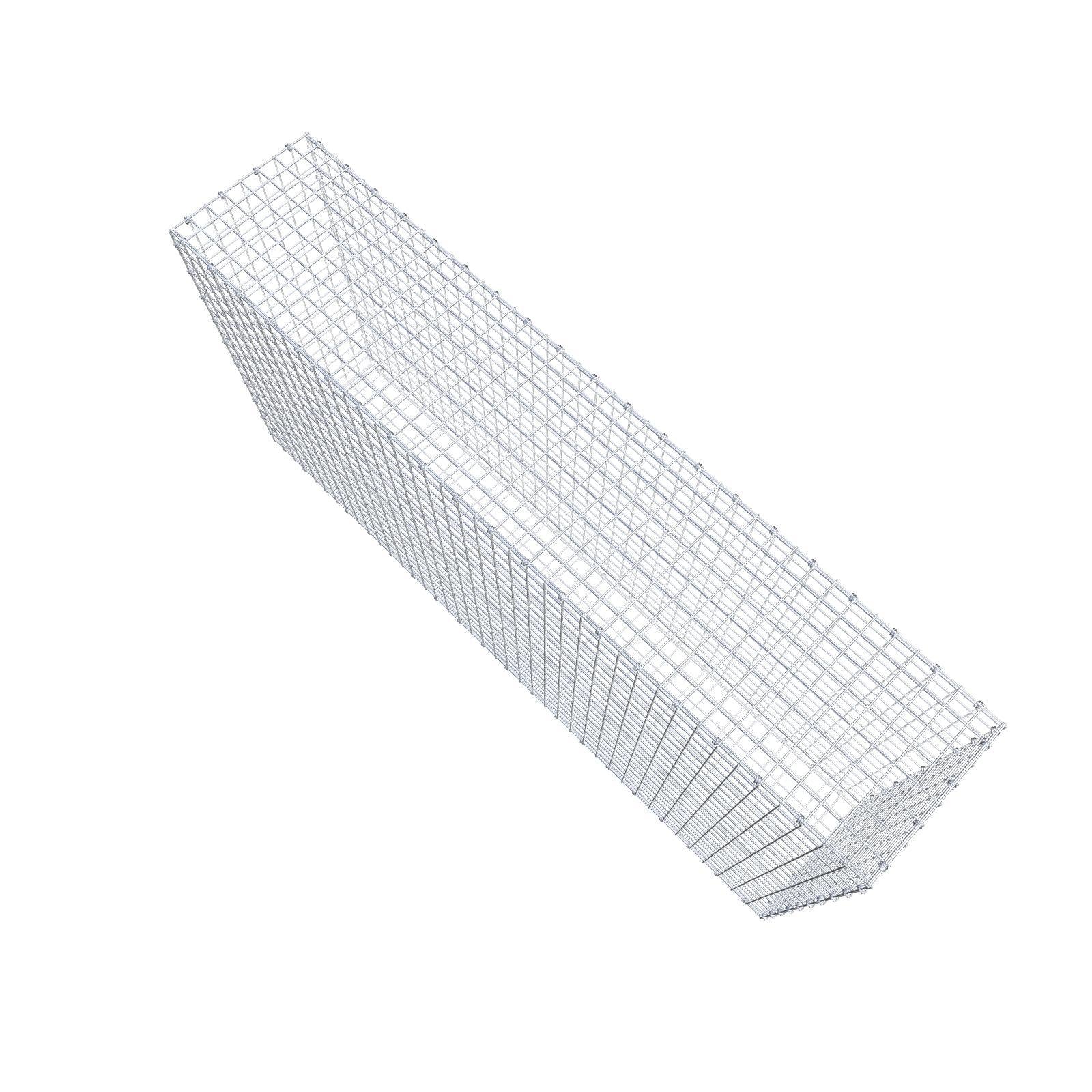 Gabion 200 cm x 100 cm x 40 cm (L x H x P), mailles 5 x 5 cm, anneau en spirale