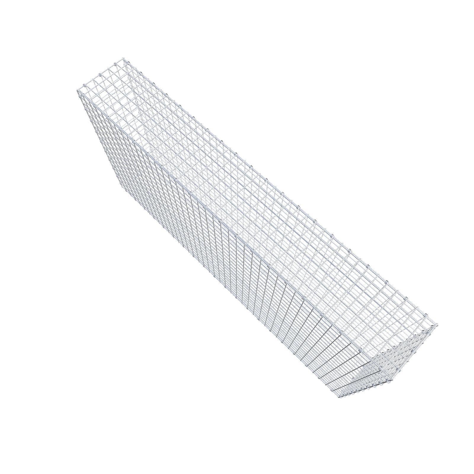 Gabbione 200 cm x 100 cm x 30 cm (L x H x P), maglia 5 x 5 cm, anello a spirale