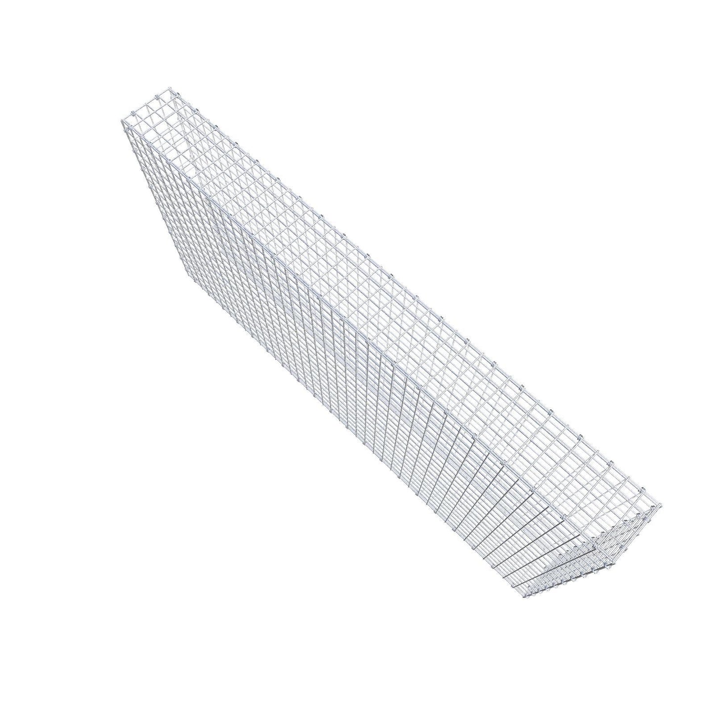 Gabion 200 cm x 100 cm x 20 cm (L x H x P), mailles 5 x 5 cm, anneau en spirale