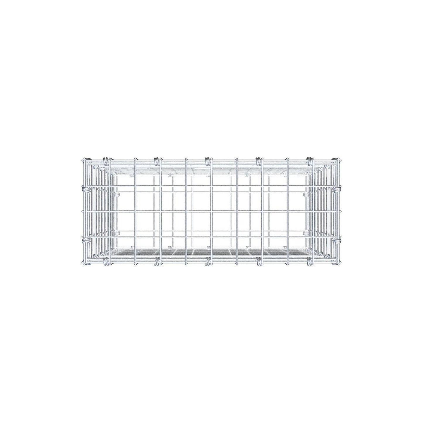 Gabbione 50 cm x 50 cm x 20 cm (L x H x P), maglia 5 x 5 cm, anello a spirale