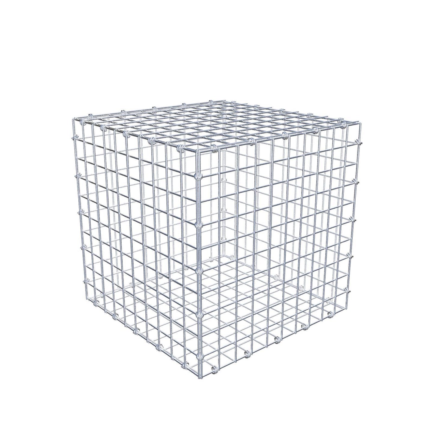 Gabion 50 cm x 50 cm x 50 cm (L x H x P), mailles 5 x 5 cm, anneau en spirale