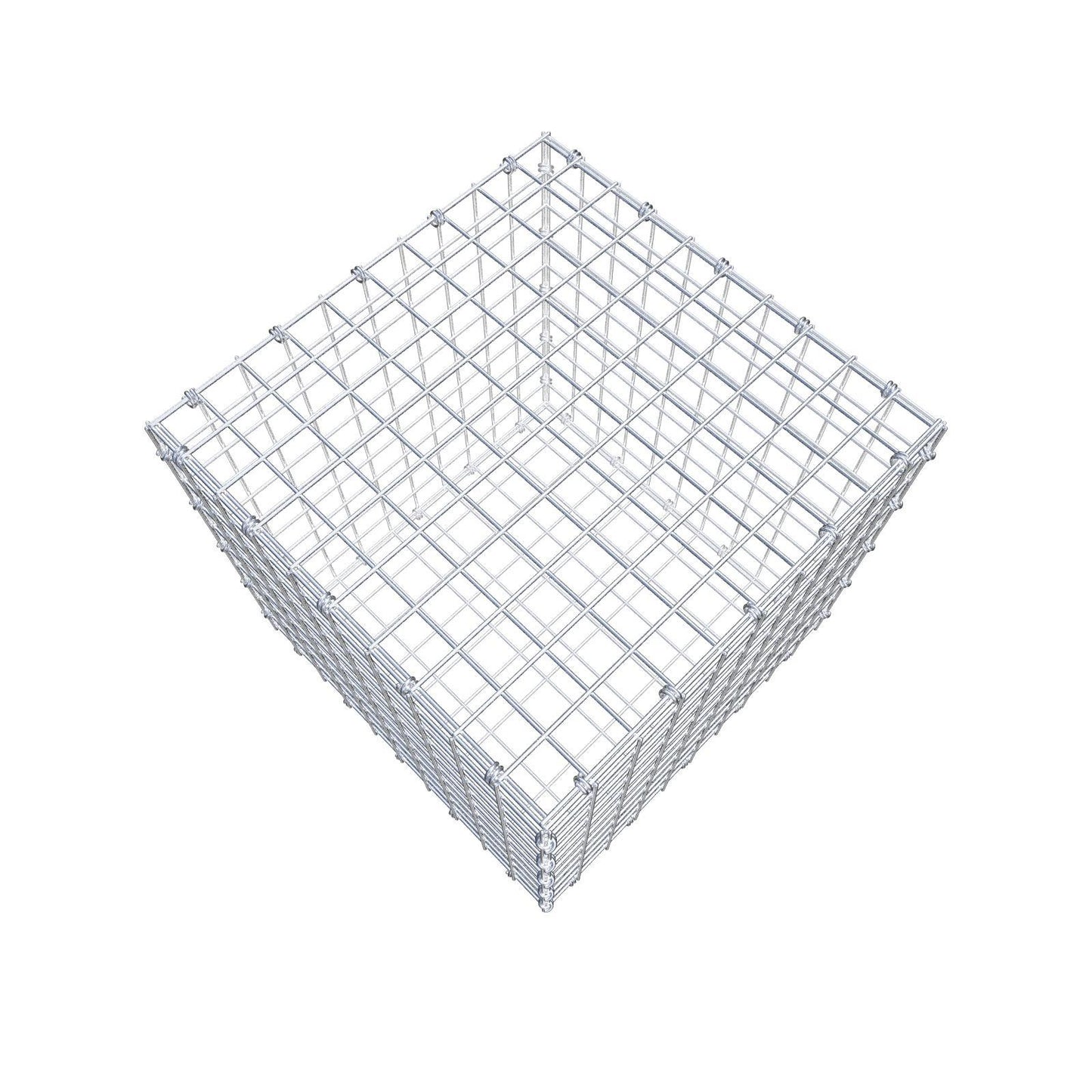 Gabion 50 cm x 50 cm x 50 cm (L x H x P), mailles 5 x 5 cm, anneau en spirale