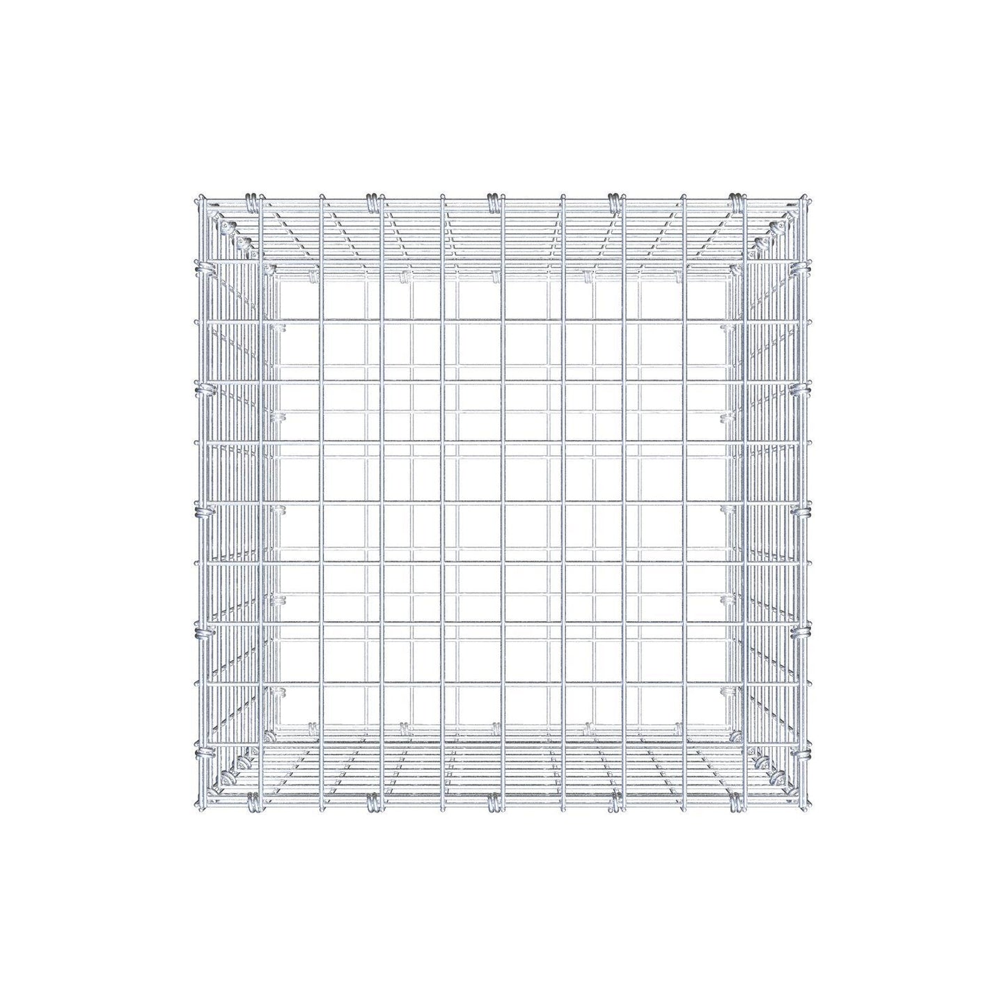 Gabion 50 cm x 50 cm x 50 cm (L x H x P), mailles 5 x 5 cm, anneau en spirale