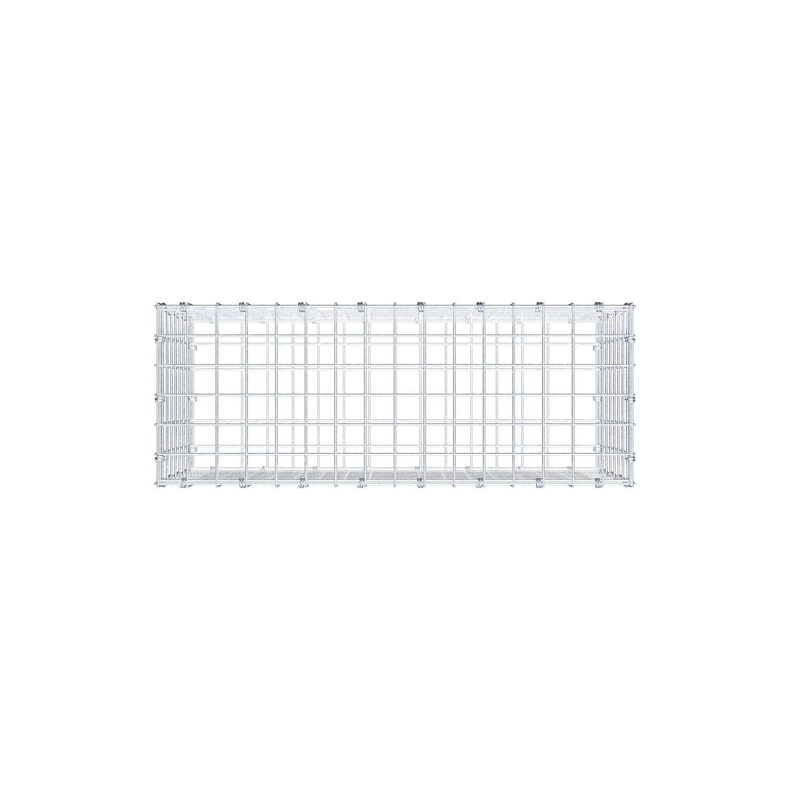 Gabbione 80 cm x 40 cm x 30 cm (L x H x P), maglia 5 x 5 cm, anello a spirale