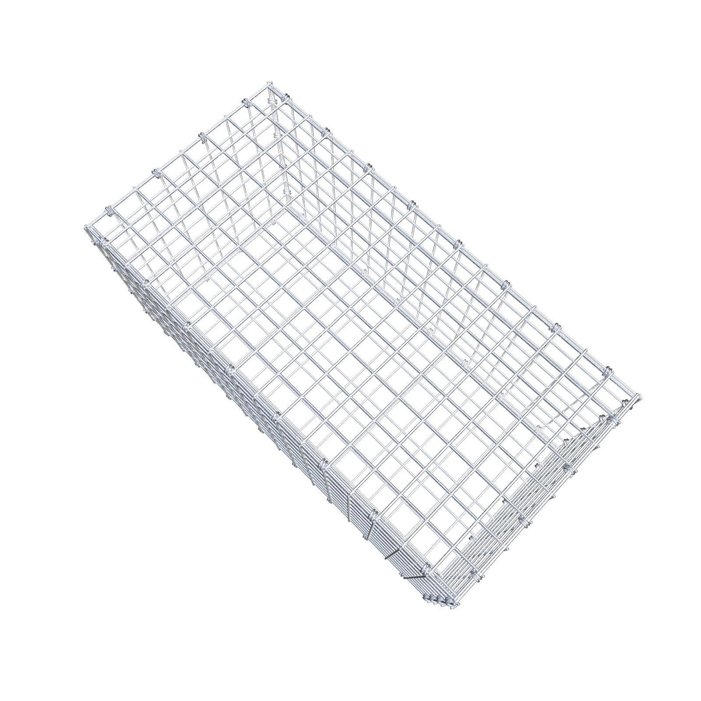 Gabion 80 cm x 40 cm x 40 cm (L x H x D), maskstorlek 5 x 5 cm, spiralring