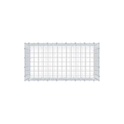 Gabion 80 cm x 40 cm x 40 cm (L x H x D), maskstorlek 5 x 5 cm, spiralring