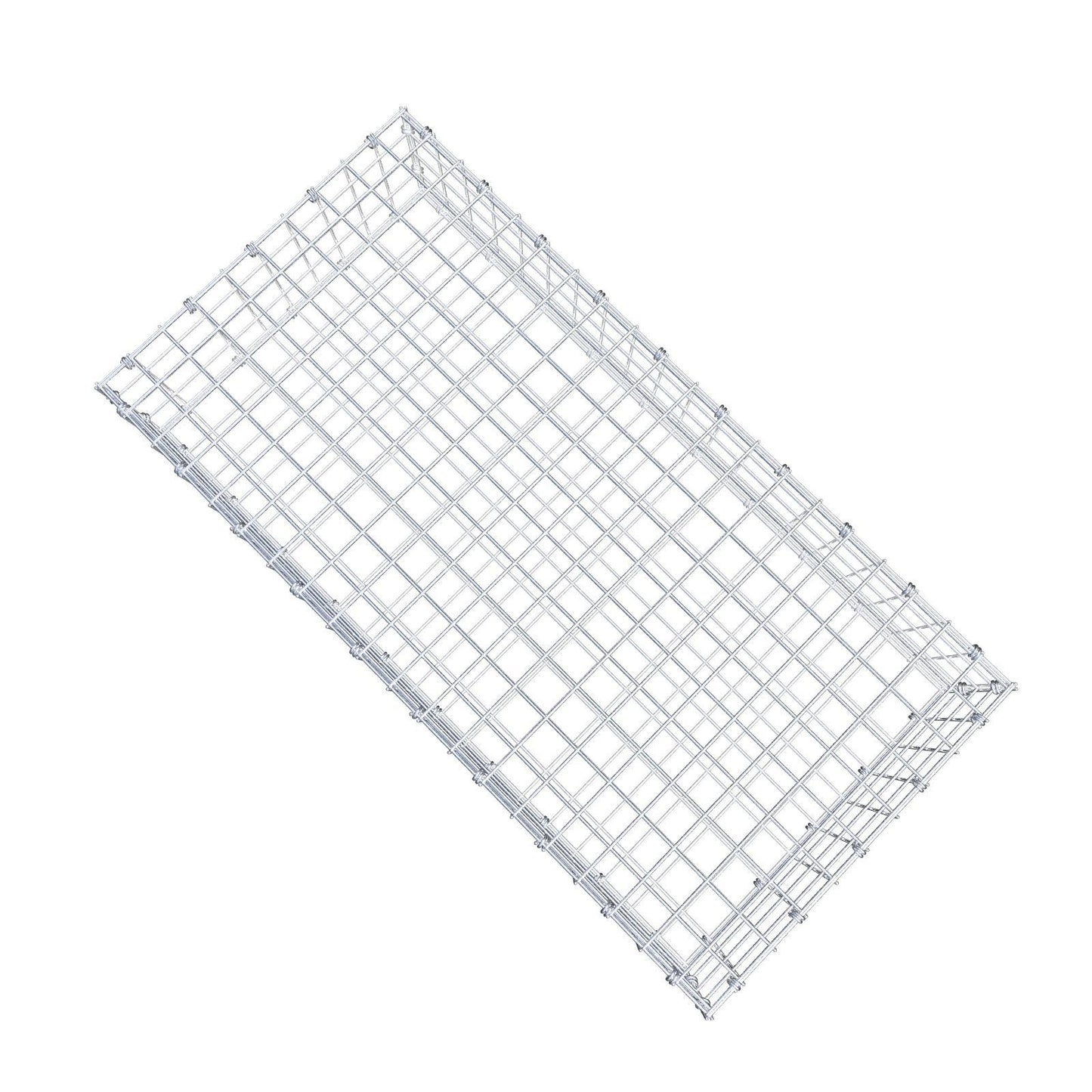 Gabbione 100 cm x 20 cm x 50 cm (L x H x P), maglia 5 x 5 cm, anello a spirale