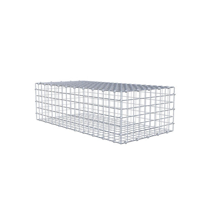 Gabbione 100 cm x 30 cm x 50 cm (L x H x P), maglia 5 x 5 cm, anello a spirale