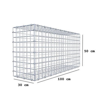 Gabion 100 cm x 50 cm x 30 cm (L x H x P), mailles 5 x 5 cm, anneau en spirale