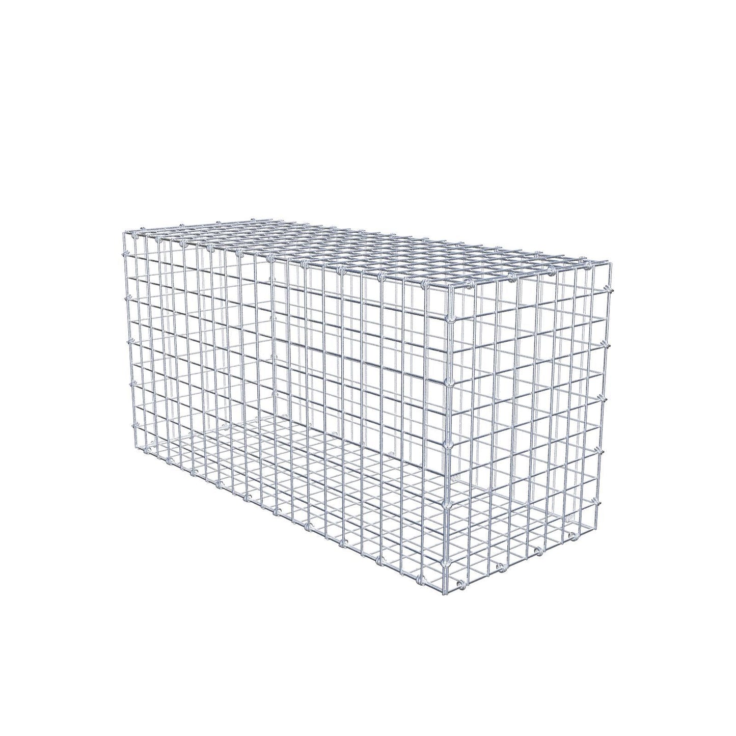 Gabbione 100 cm x 50 cm x 40 cm (L x H x P), maglia 5 x 5 cm, anello a spirale