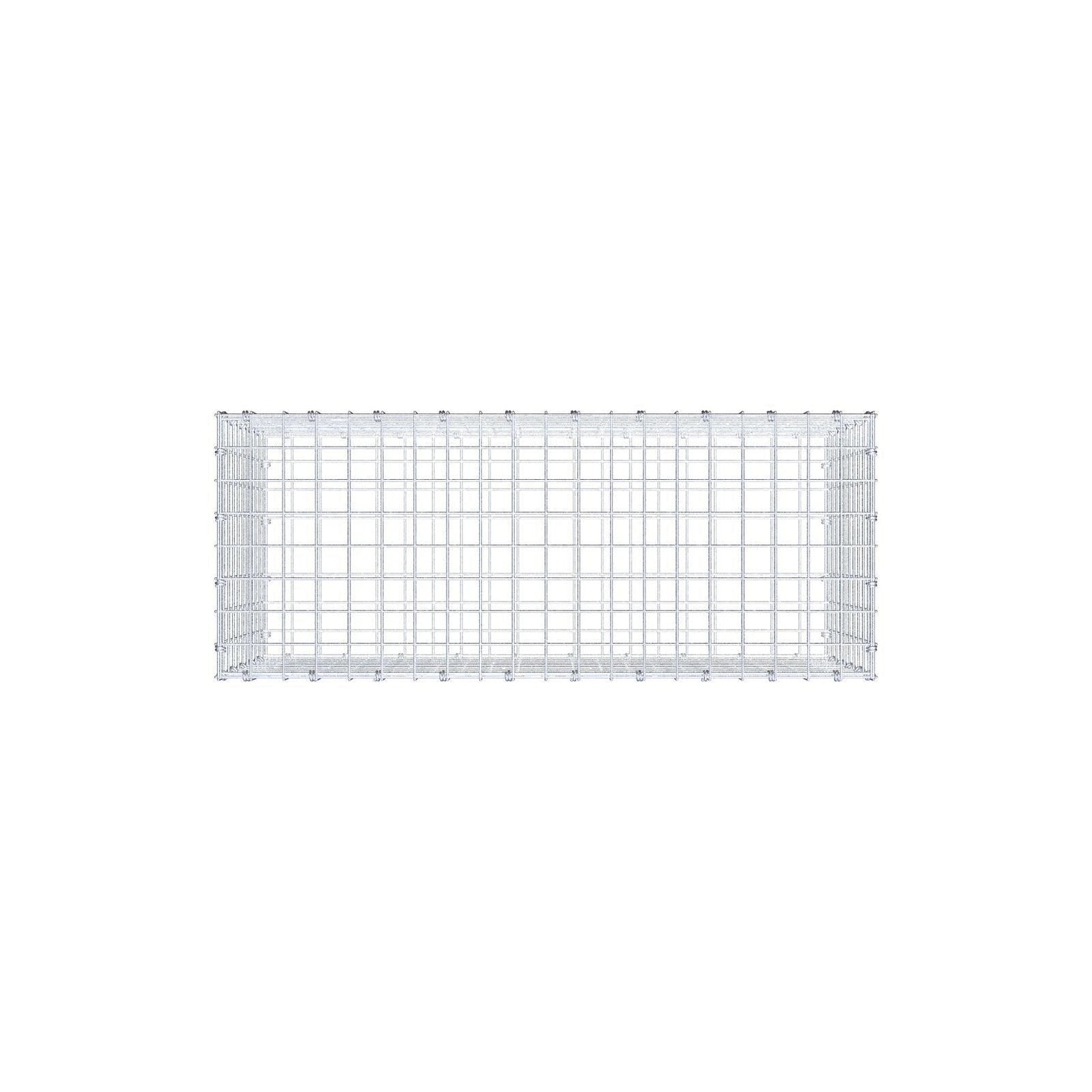 Gabbione 100 cm x 50 cm x 40 cm (L x H x P), maglia 5 x 5 cm, anello a spirale