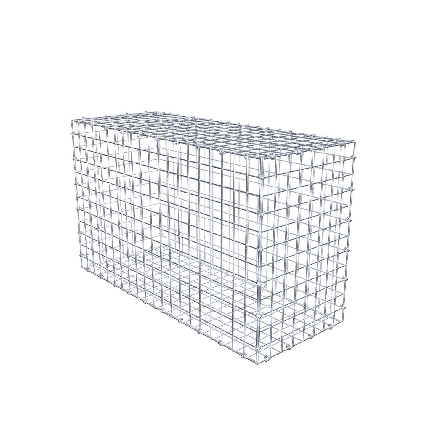 Gabion 100 cm x 60 cm x 40 cm (L x H x D), maskestørrelse 5 x 5 cm, spiralring
