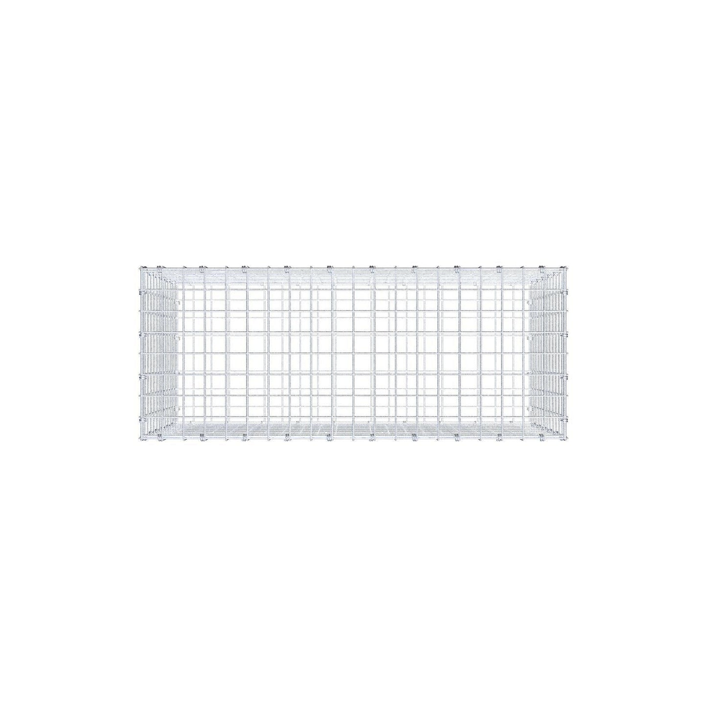Gabion 100 cm x 60 cm x 40 cm (L x H x D), maskestørrelse 5 x 5 cm, spiralring