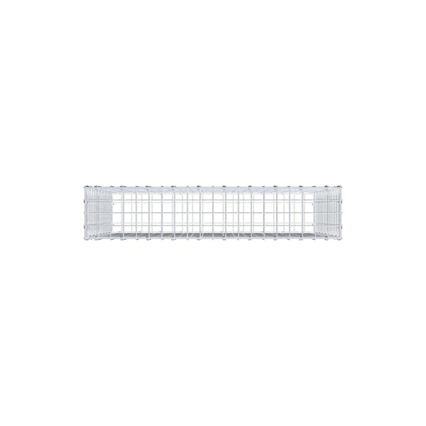 Gabion 100 cm x 80 cm x 20 cm (L x H x P), mailles 5 x 5 cm, anneau en spirale