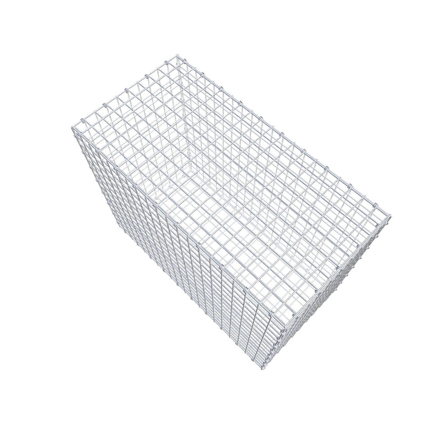 Gabbione 100 cm x 80 cm x 50 cm (L x H x P), maglia 5 x 5 cm, anello a spirale