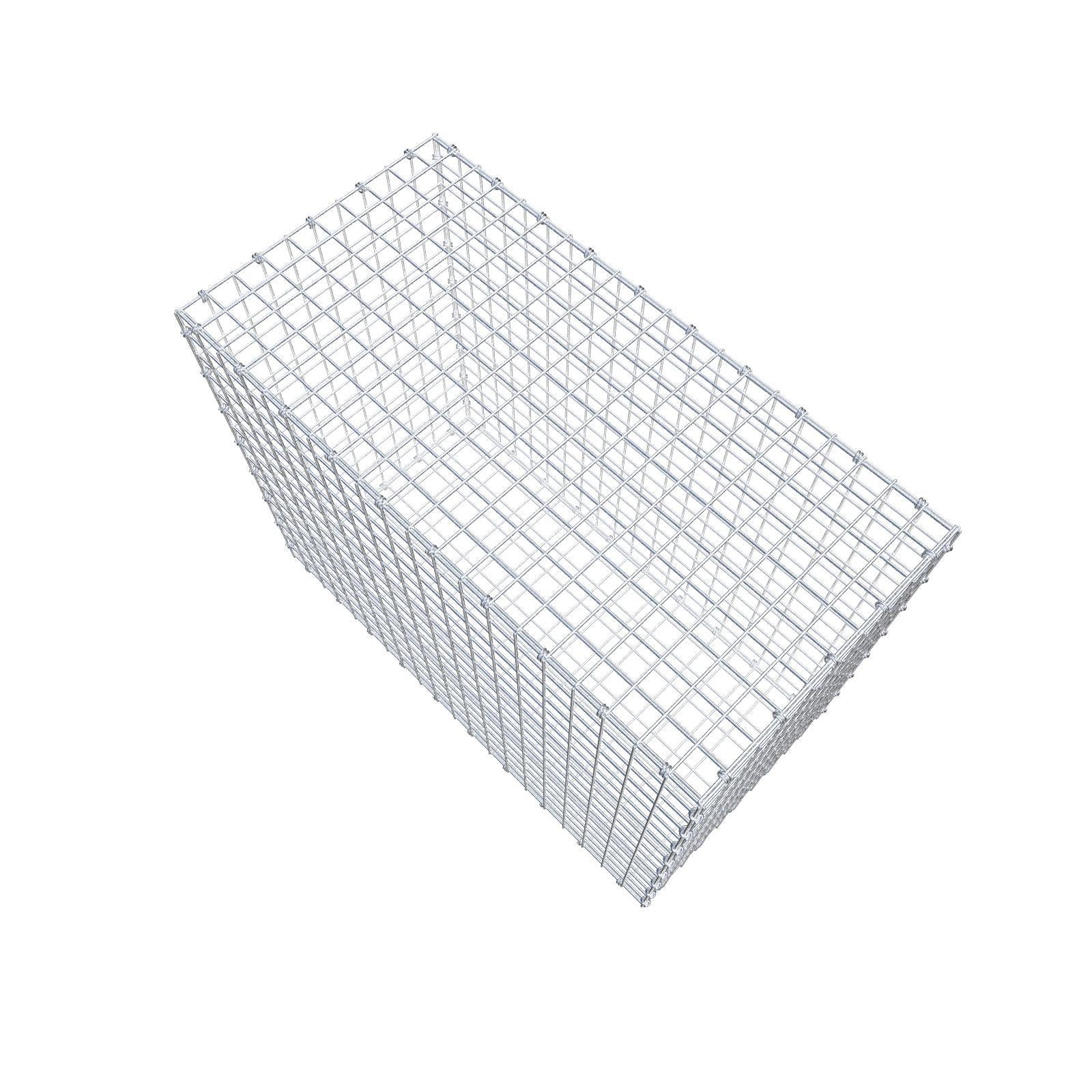 Gabbione 100 cm x 80 cm x 50 cm (L x H x P), maglia 5 x 5 cm, anello a spirale