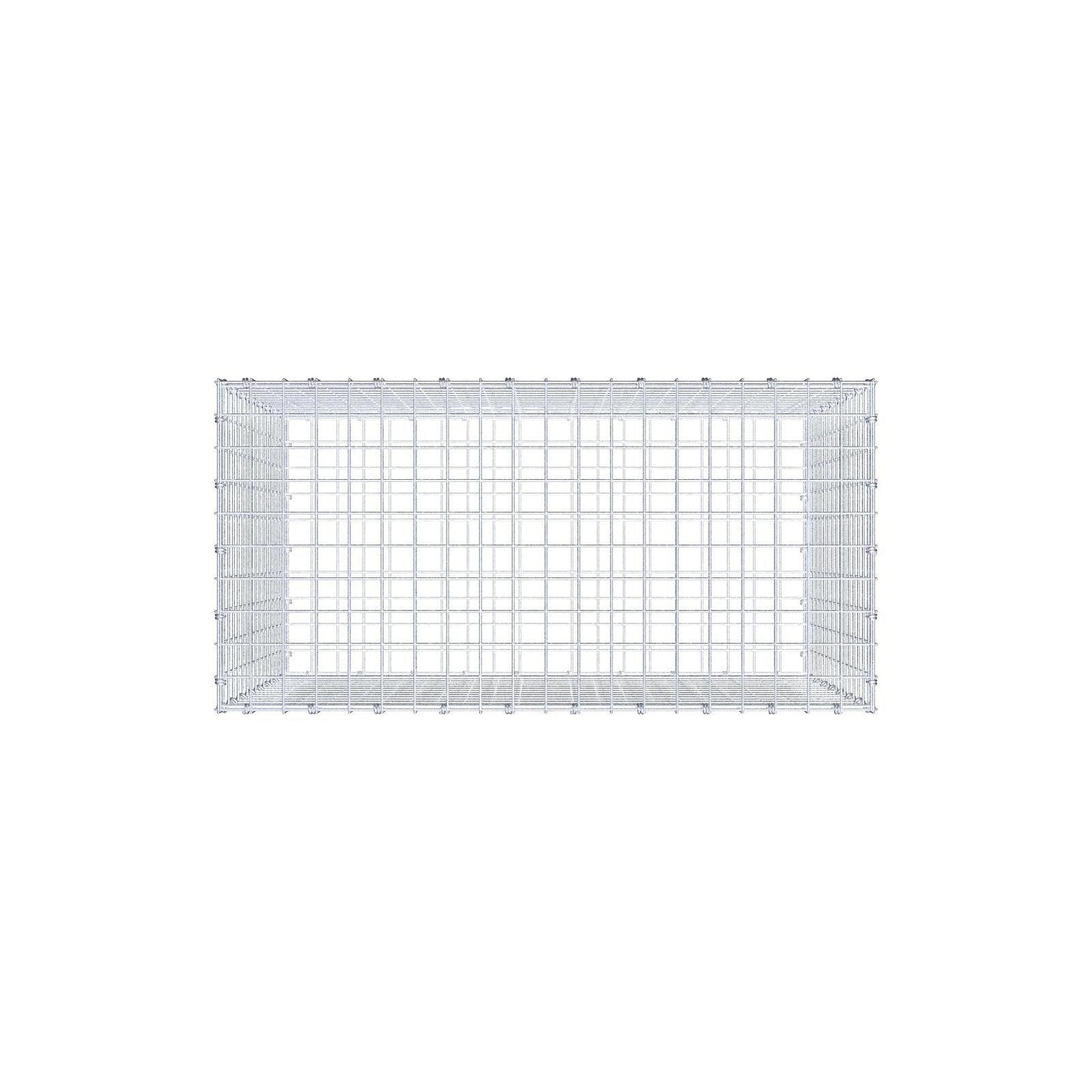 Gabbione 100 cm x 80 cm x 50 cm (L x H x P), maglia 5 x 5 cm, anello a spirale