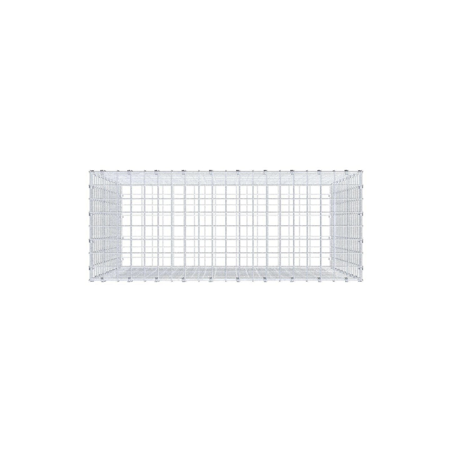 Gabione 100 cm x 90 cm x 40 cm (L x H x T), Maschenweite 5 x 5 cm, Spiralring