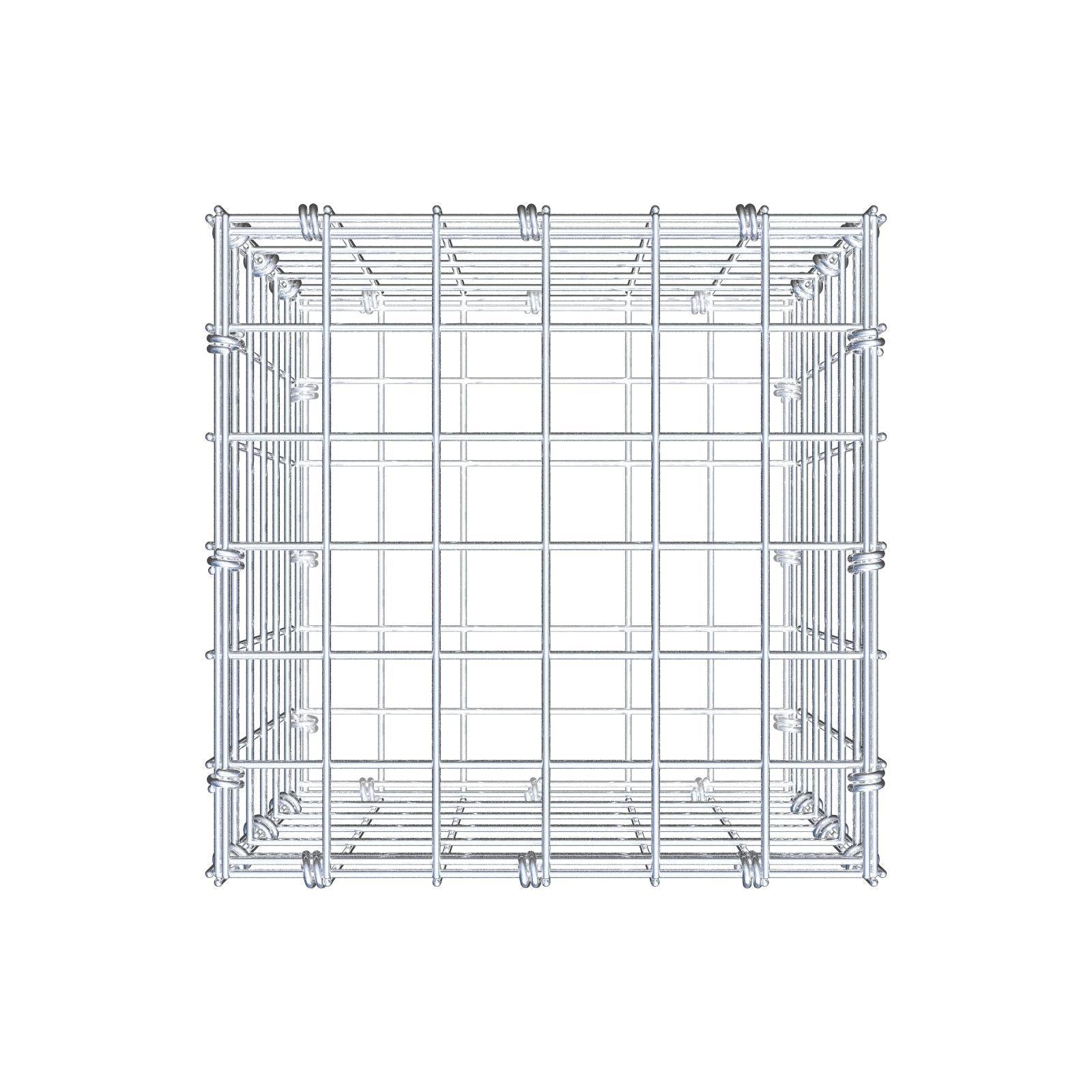 Gabbione 30 cm x 30 cm x 30 cm (L x H x P), maglia 5 x 5 cm, anello a spirale