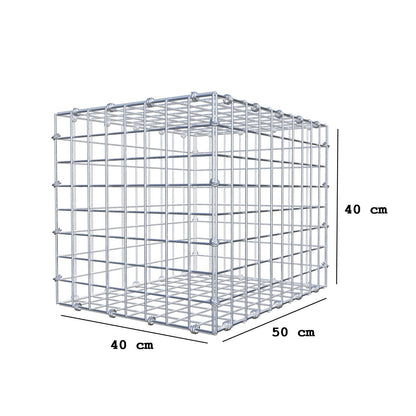 Gabion 50 cm x 40 cm x 40 cm (L x H x P), mailles 5 x 5 cm, anneau en spirale