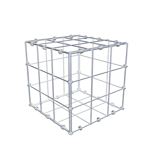 Gabbione 30 cm x 30 cm x 30 cm (L x H x P), maglia 10 x 10 cm, anello a spirale