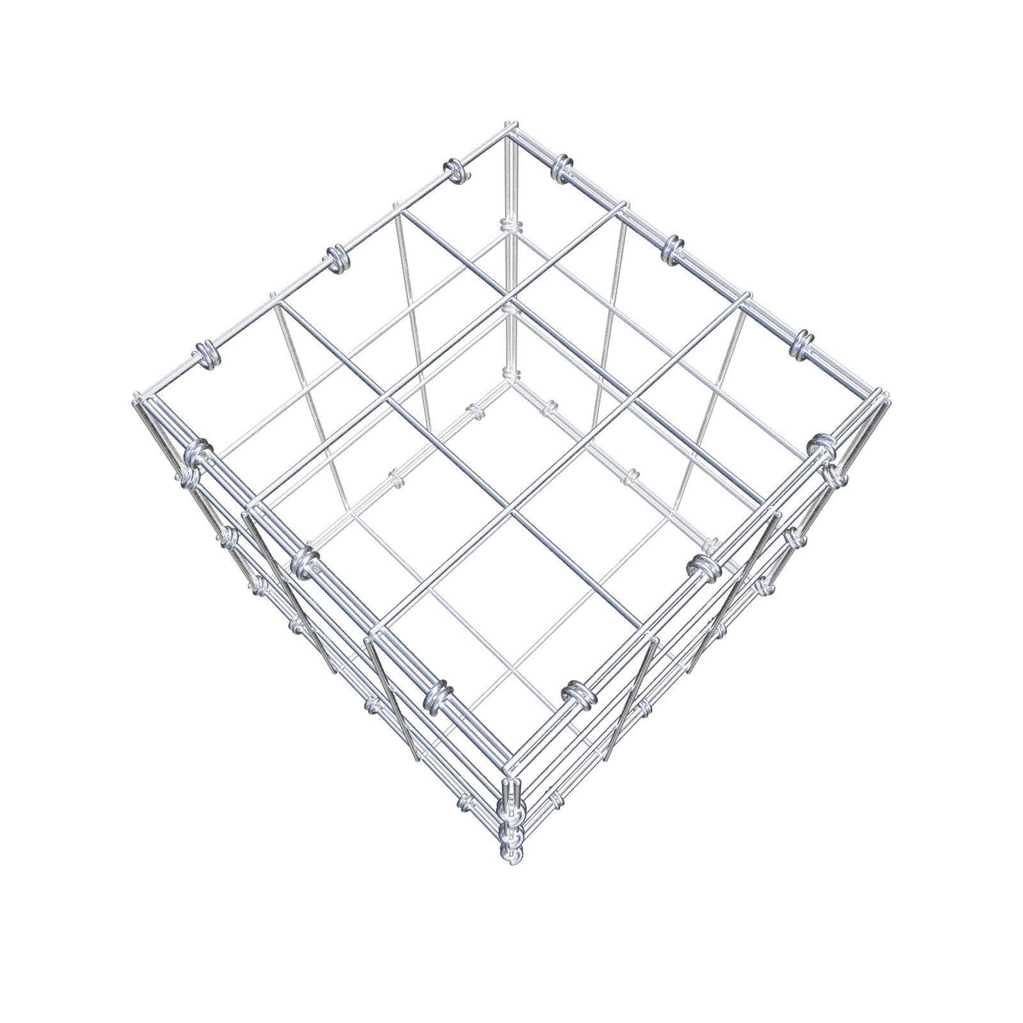 Gabion 30 cm x 30 cm x 30 cm (L x H x D), maskstorlek 10 x 10 cm, spiralring