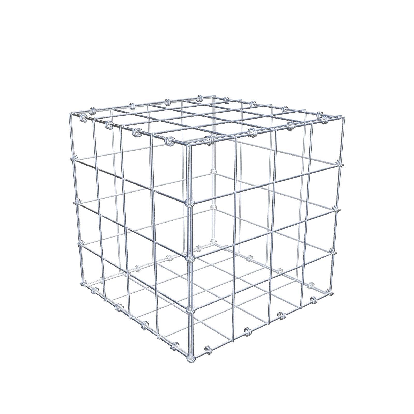Gabbione 40 cm x 40 cm x 40 cm (L x H x P), maglia 10 x 10 cm, anello a spirale