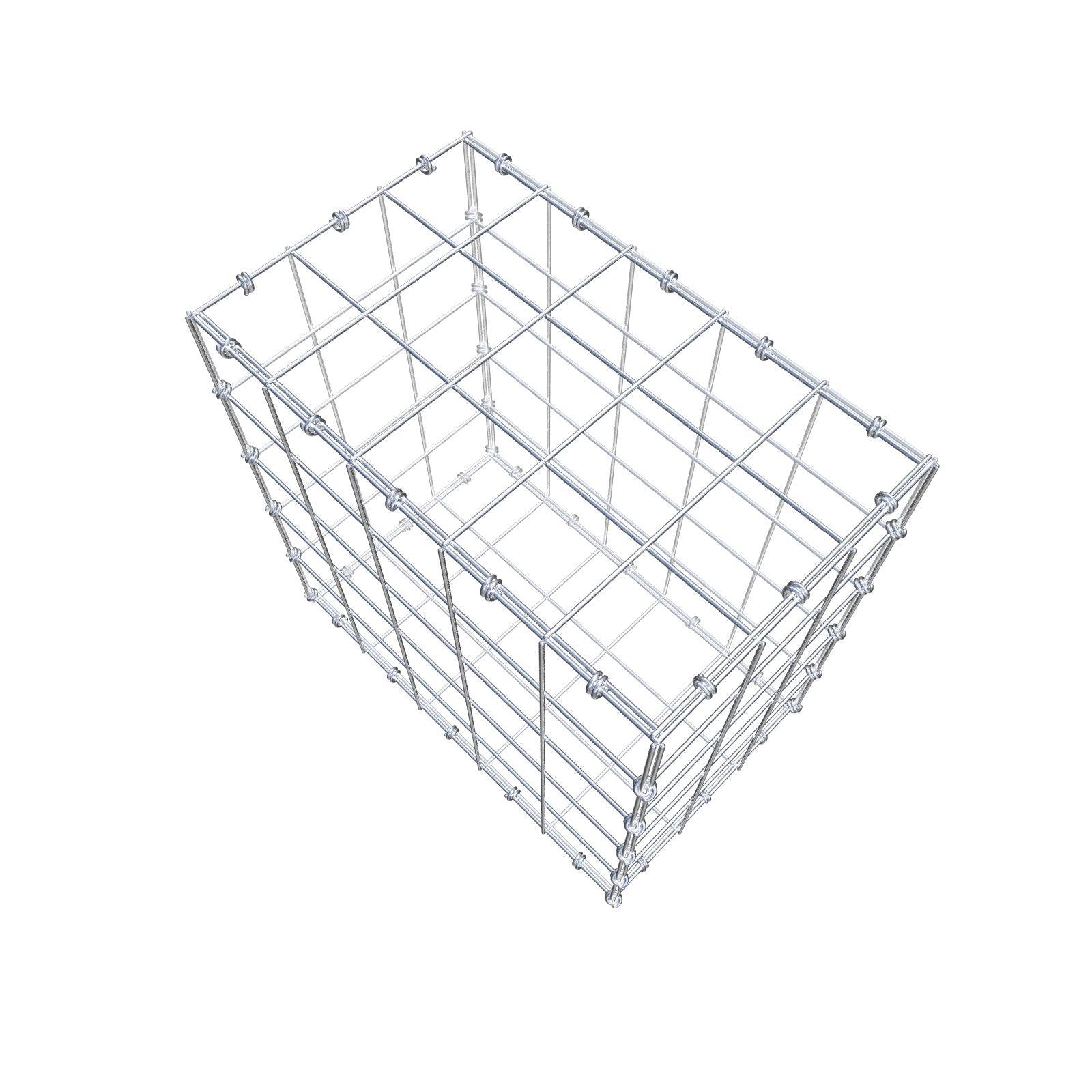 Gabion 50 cm x 50 cm x 30 cm (L x H x D), maskestørrelse 10 x 10 cm, spiralring