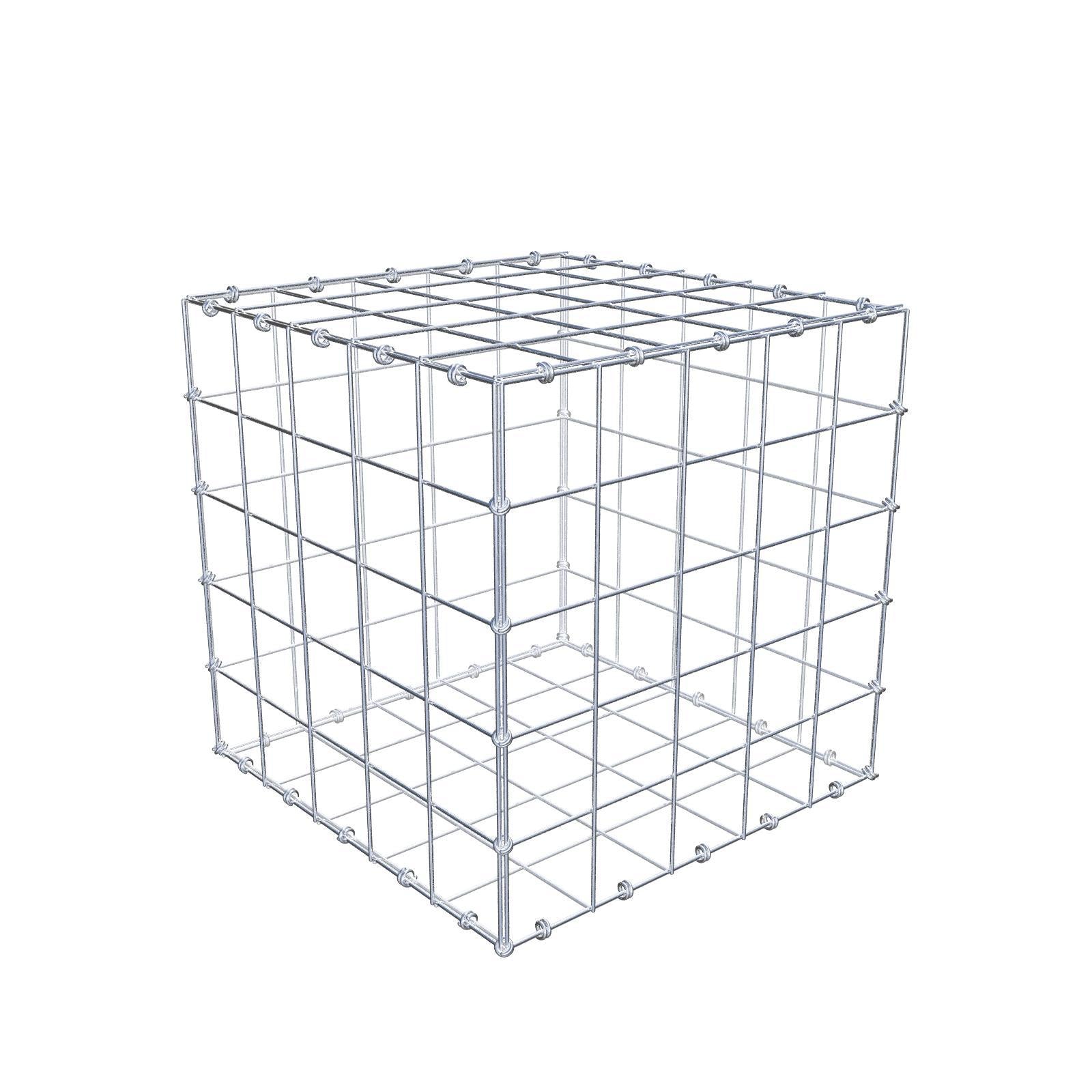 Gabione 50 cm x 50 cm x 50 cm (L x H x T), Maschenweite 10 x 10 cm, Spiralring