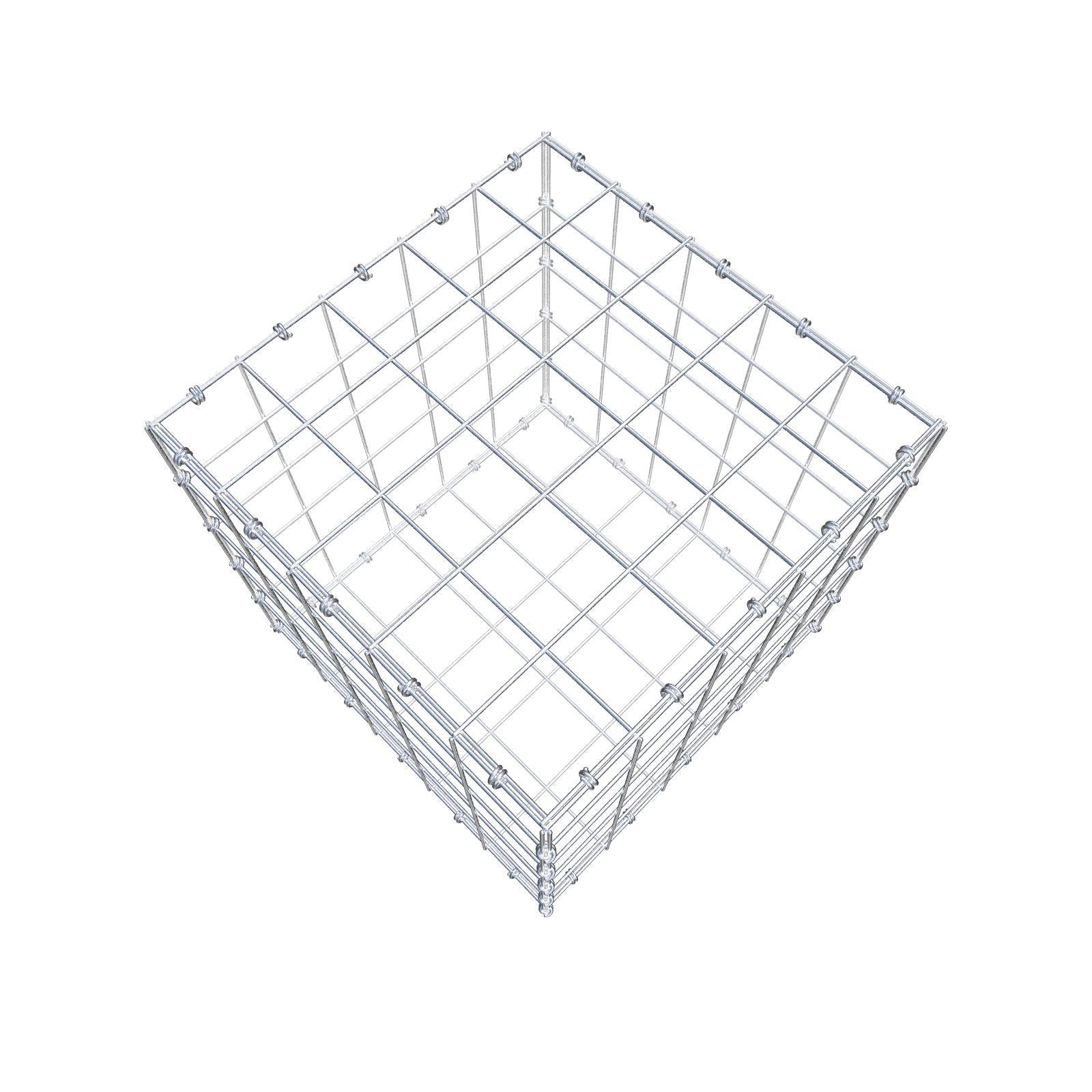 Gabbione 50 cm x 50 cm x 50 cm (L x H x P), maglia 10 x 10 cm, anello a spirale