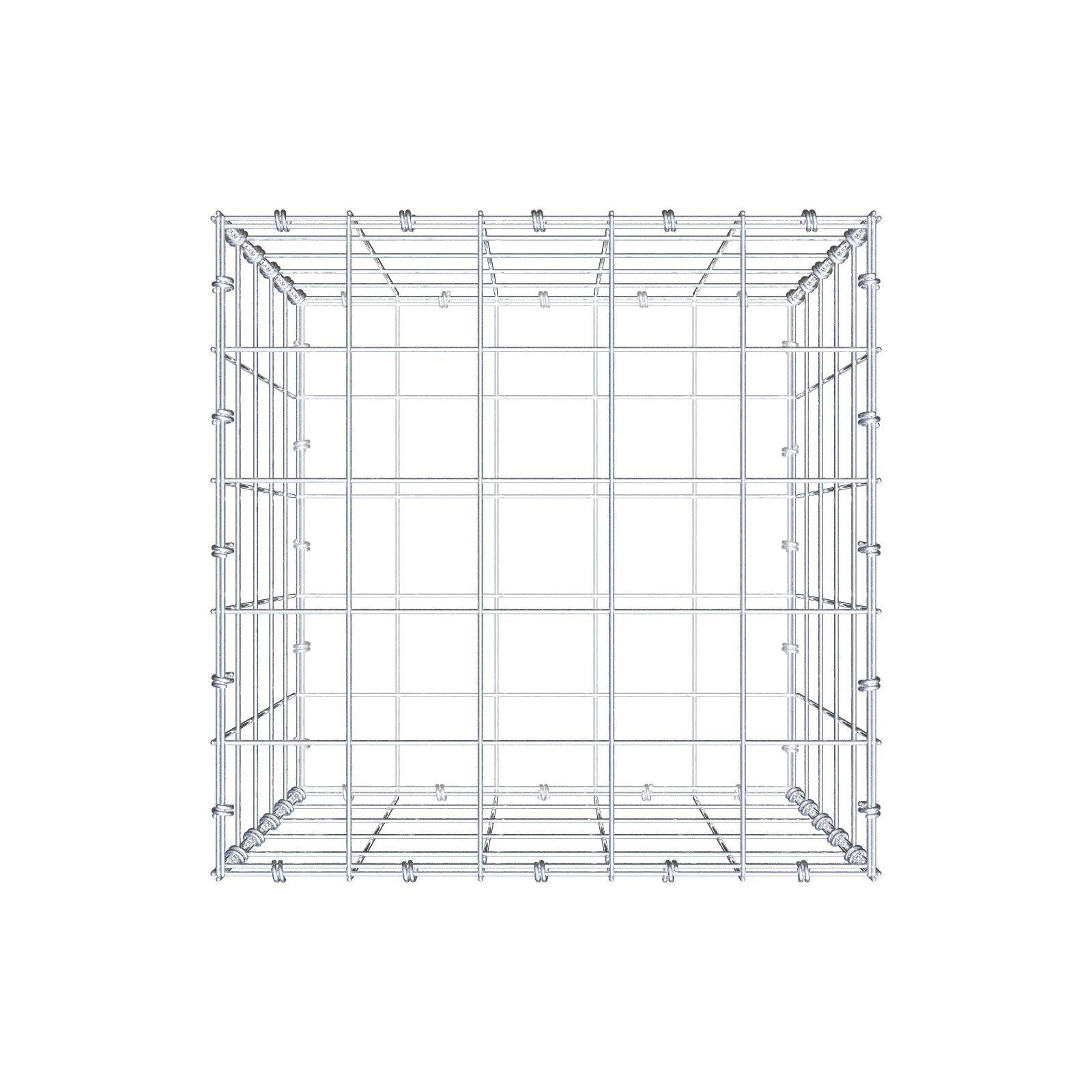 Gabbione 50 cm x 50 cm x 50 cm (L x H x P), maglia 10 x 10 cm, anello a spirale